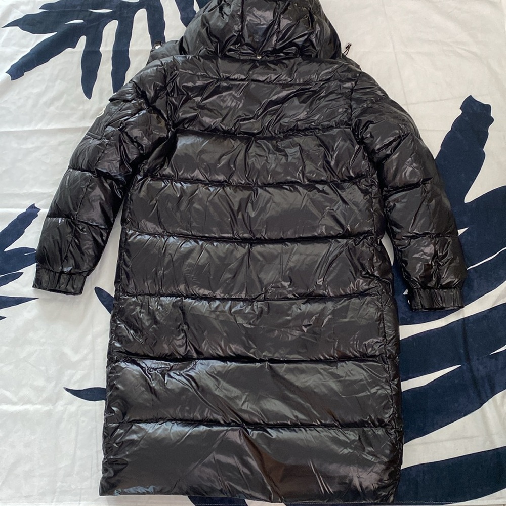 Moncler Glements Long Black Down Jacket - Picture 7 of 8